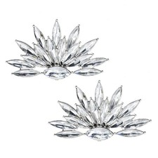  2 Pcs Accessori Sposa Strass