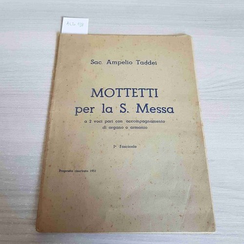 Mottetti per messa a - mottetti, la