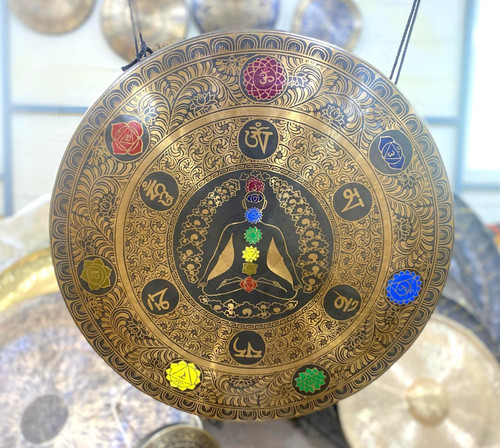 Gong intagliato yogi - gong,