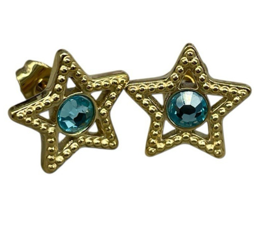 Orecchini stelle bottone punto - orecchini,