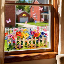 Adesivo recinzione floreale