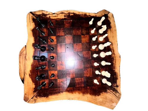 Scacchiera legno fatta a - legno,