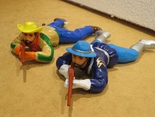 coppia soldatino a molla striscia COWBOY SOLDATO NORDISTA CON FUCILE carica del
