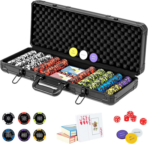 Poker chips set fiches da - poker,