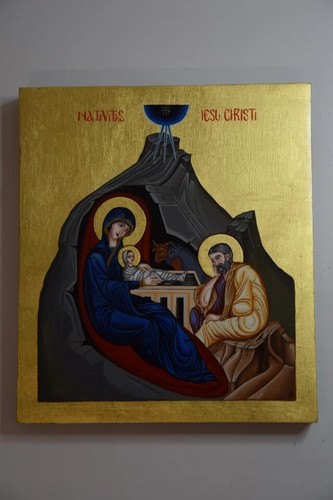 Icona sacra natività - natività, di