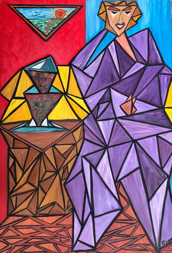 Grande quadro ritratto moderno - quadro,