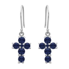 Orecchini croce tondi argento