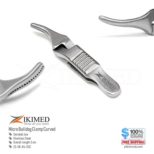 Micro bulldog clamp curved tip - micro,