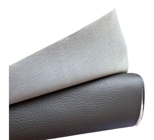 Tessuto finta eco pelle grigio - eco,