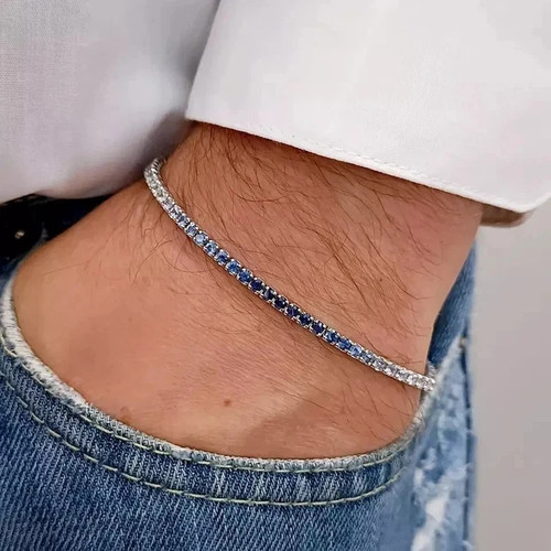 Bracciale tennis uomo diamanti - bracciale,