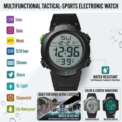 Orologio digitale sportivo led - sportivo,