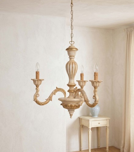 Lampadario classico legno - lampadario,