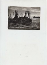 CARTOLINA VIAGGIATA - SARDEGNA- PESCHERECCI A RIPOSO - PORTO DI CAGLIARI 1954