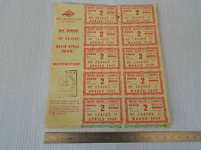 1949 CARTA CARBURANTE MOSQUITO CUCCIOLO ALPINO DEI BIANCHI LEGNANO WOLSIT ETC