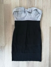 Robe bustier noir grise argent