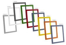 CORNICI LEGNO 130 PORTA FOTO DA MURO COLORATA BIANCO NERO CORNICE QUADRI POSTER