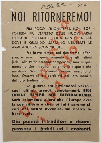 Rsi noi ritorneremo dio - noi, ritorneremo!