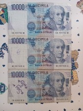 Tre Banconote 10.000 diecimila