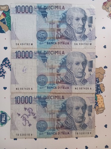 Tre banconote 000 - tre, diecimila