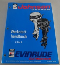 Manuale Di Officina Johnson / Evinrude Motori Per Barche Con 2 - 8 CV Anno 1993