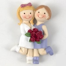 Lotto 11 Magnete con sposine Gay per Unioni Civili  b9165