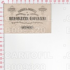 B9320 PUBBLICITA TORINO CITTA DITTA DEDONATIS 1889 OMBRELLI CAPELLI VENTAGLI