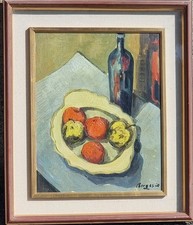 Giorgio Bergesio ( Marene CN  1919-Savigliano CN  1975 ). Natura morta bottiglia