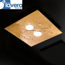 PLAFONIERA APPLIQUE DI MURANO LUCIS PL40 ORIGINALE FOGLIA ORO