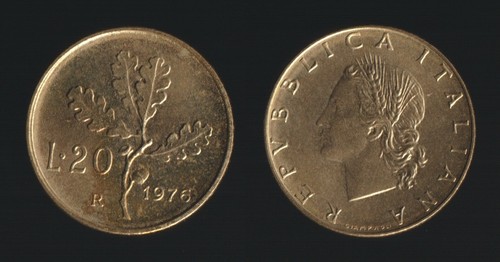 Lire 1976 ramo quercia - 20,