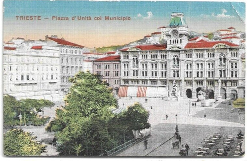 Cartolina trieste piazza - cartolina, di