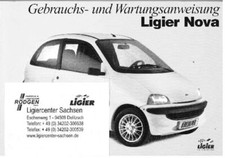 Ligier Nova Manuale Uso e Manutenzione - 53 Pagine