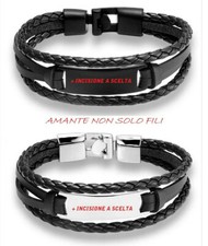 Bracciale Braccialetto Uomo / Donna - personalizzato con incisione - idea regalo