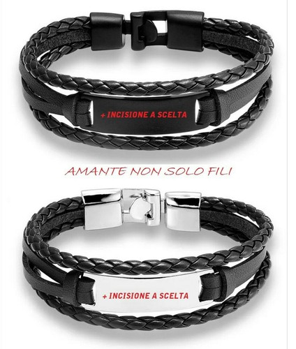 Bracciale braccialetto uomo - bracciale,