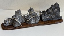 Edmund Wolf Dog Sled Sculpture