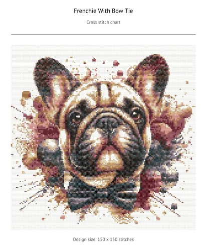Francese stampato con papillon