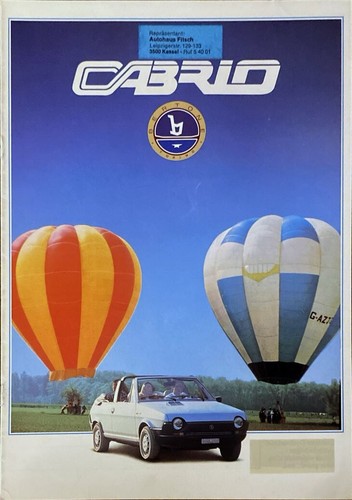 Fiat ritmo cabrio depliant - fiat,