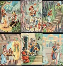 Le favole illustrate - La lampada di Aladino (serie di 6 cartoline)
