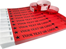 Braccialetti in Tyvek Stampati Personalizzati Con Il Tuo Testo O Logo Personaliz