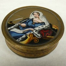 PORTACIPRIA antico inciso Scatola Antiquariato stile Luigi Filippo 800 COFANETTO