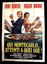 Qui Montecarlo...attenti a quei due! Roger Moore) Locandina film italiano (4F) anni 70