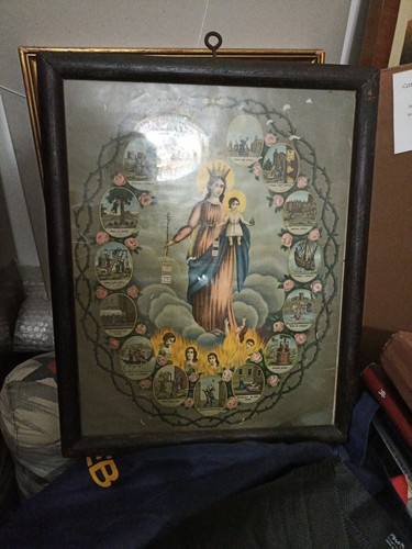 Antico quadro immagine - , e