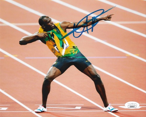 Usain bolt foto firmata 8x10 - firmata,