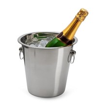 Secchio Per Champagne Vino  Secchiello Porta Ghiaccio Cestello in Acciaio 2067