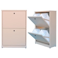 Armadio Raccolta Differenziata 4 secchi ANTI RUGGINE - Beige, 100x67x25 