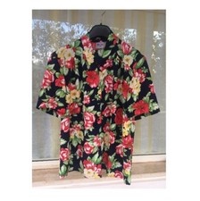 camicia donna vintage Stampa Floreale Tg 42 