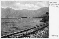 04099) CARTOLINA LAGO CALDONAZZO FERROVIA VIAGGIATA TRENTO