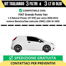 Tagliando per FIAT Grande Punto Van 1.4 Natural Power 57 kw Benzina/Gas natur...