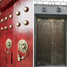 Per Porta Villa Vintage Ottone Battiporta Villa Cancello Pomello Arredamento Cas