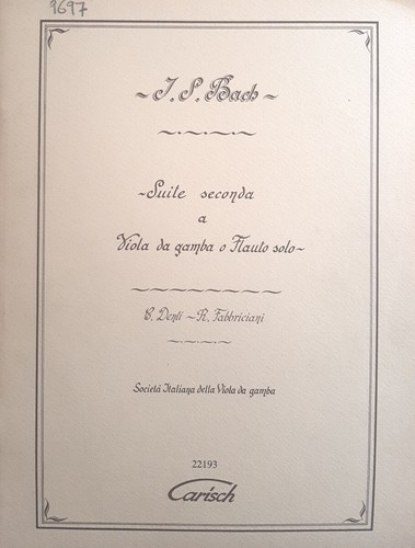 Bach suite seconda per - suite,