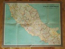 Grande Carta geografica ITALIA CENTRALE DeAgostini ITALGEO Patuzzi, Rossing 1940